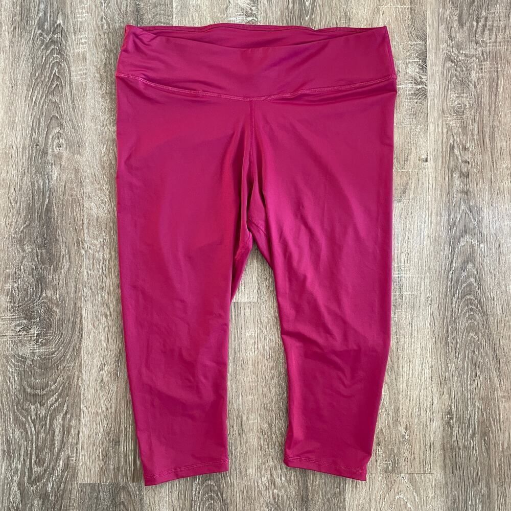 Fabletics Fuchsia Pink Raspberry Color Crop Leggi… - image 1